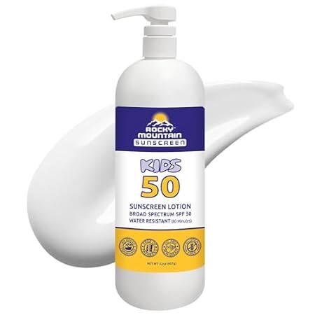 Rocky Mountain Sunscreen | SPF 50 Lotion for Kids Broad S