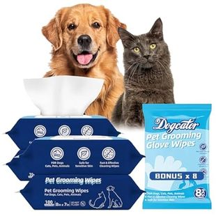 Dog Wipes Deodorizing， Bathing Wipes for Cats， Hypoallerg