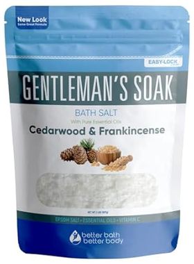 Gentleman's Bath Salt 32 Ounces Epsom Salt with Natural C
