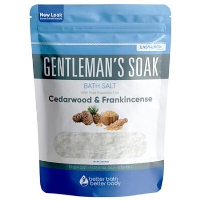 Gentleman's Bath Salt 32 Ounces Epsom Salt with Natural C