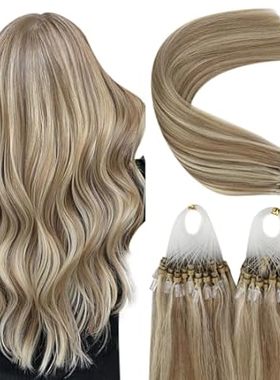 YoungSee Micro Hair Extensions Human Hair Brown Highlight