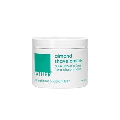 LATHER Almond Shaving Cream for Sensitive Skin - Non-Foam