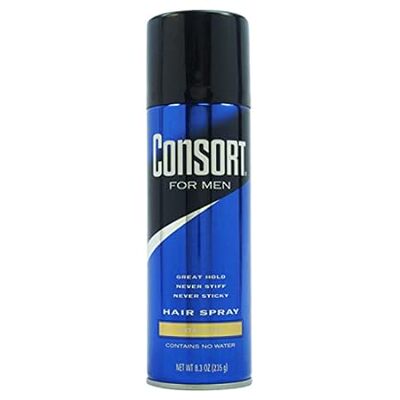 Consort Extra Hold Hair Spray Aerosol for Men， 8.30 Ounce