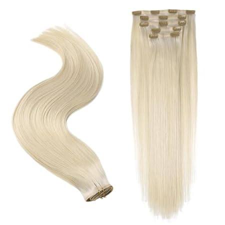 PROTEA Seamless Clip In Hair Extensions， Straight Clip in