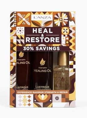 L'ANZA Keratin Healing Oil Trio Hair Kit， Lustrous Kerati