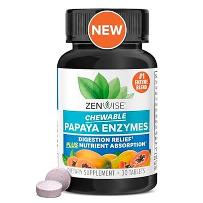 Zenwise Health Papaya Digestive Enzymes with Bromelain fo