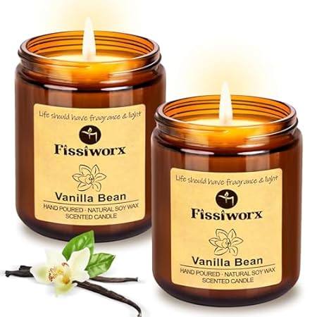 Vanilla Scented Candle Set 2 Pack， Candle for Home Scente