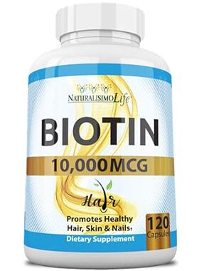 Biotin 10，000 mcg High Potency - Natural Hair， Skin， Nail