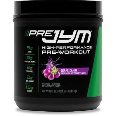 Pre JYM Grape Candy Pre Workout Powder - BCAAs， Nootropic