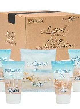 Aqua Organics Hotel Soaps and Toiletries Bulk Set | 1-Sho