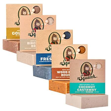 Dr. Squatch All Natural Bar Soap for Men， 5 Bar Variety P