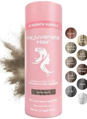 Fibers for Thinning Hair (Medium Brown)， Undetectable Hai