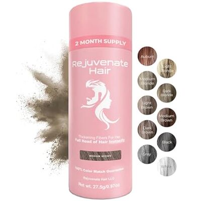 Fibers for Thinning Hair (Medium Brown)， Undetectable Hai