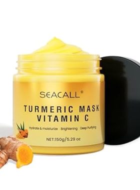 Turmeric Vitamin C Facial Mask contains Aloe Vera， Vitami
