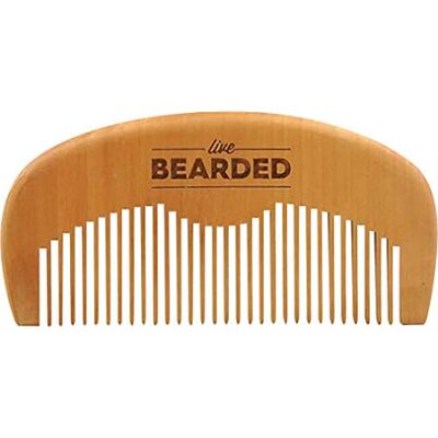 Live Bearded: Premium All-Natural Wooden Beard Comb - Ant