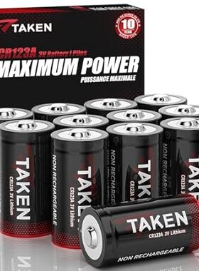 CR123A Battery， CR123A 3V Lithium Battery for Camera， Fla