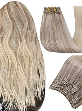 Easyouth Clip in Hair Extensions Real Human Hair Clip in