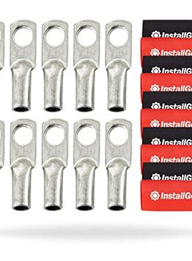 InstallGear AWG Tinned Pure Copper Lugs Ring Terminals Co