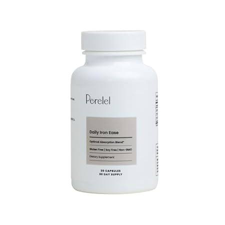 Perelel Daily Iron Ease - 15mg Iron Supplements for Women