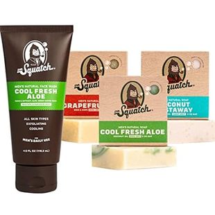 Dr. Squatch Men's Face Wash and Bar Soap Bundle - Exfolia