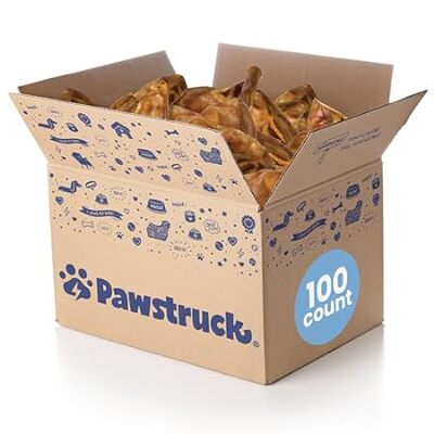 Pawstruck Pig Ears For Dogs-Bulk Pork Dental Treats Dog C