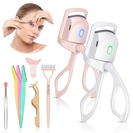 [2+7pack] Heated Eyelash Curlers， Rapid Heated Lash Curle