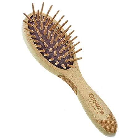 Giorgio Eco Friendly Wooden Bristle Hairbrush - Small Det