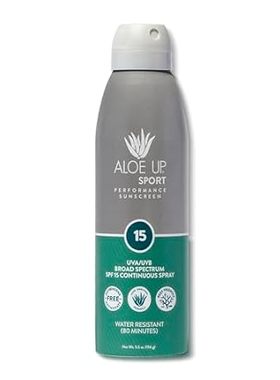 Aloe Up Sport Continuous Spray Sunscreen SPF 15 - Broad S