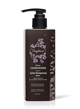 Saphira Divine Curly Conditioner， Sulfate-Free， Paraben-F