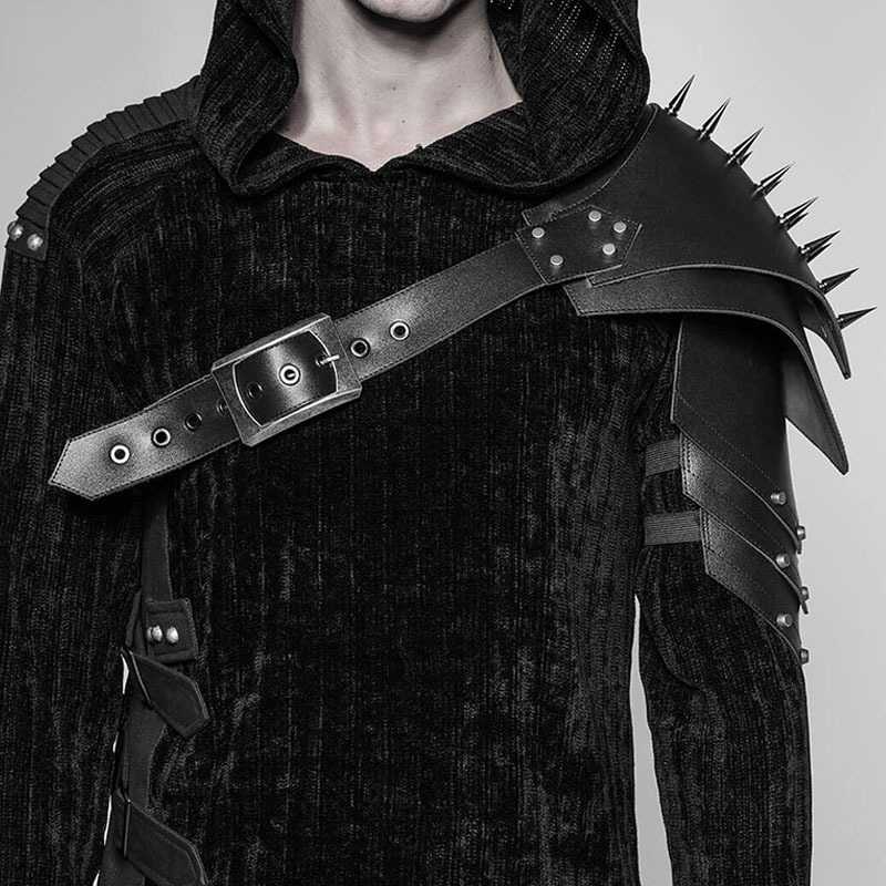 中世纪维京骑士盔甲护肩哥特式尖刺长钉铠甲COSPLAY表演服装道具图片