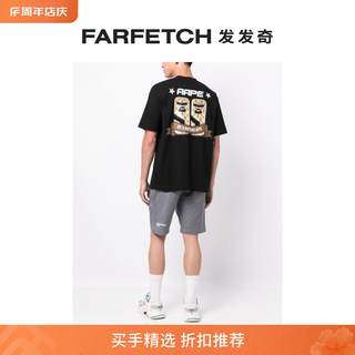 Aape男士logo印花棉T恤FARFETCH发发奇