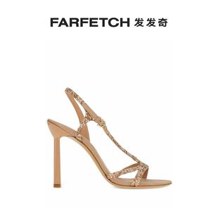 Salvatore 发发奇 Ferragamo菲拉格慕女士Gancini 晶饰高跟凉鞋