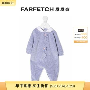 扇贝形边丝绒连体衣FARFETCH发发奇 SIOLA童装