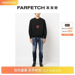 骷髅头印花棉卫衣FARFETCH发发奇 Dsquared2男士