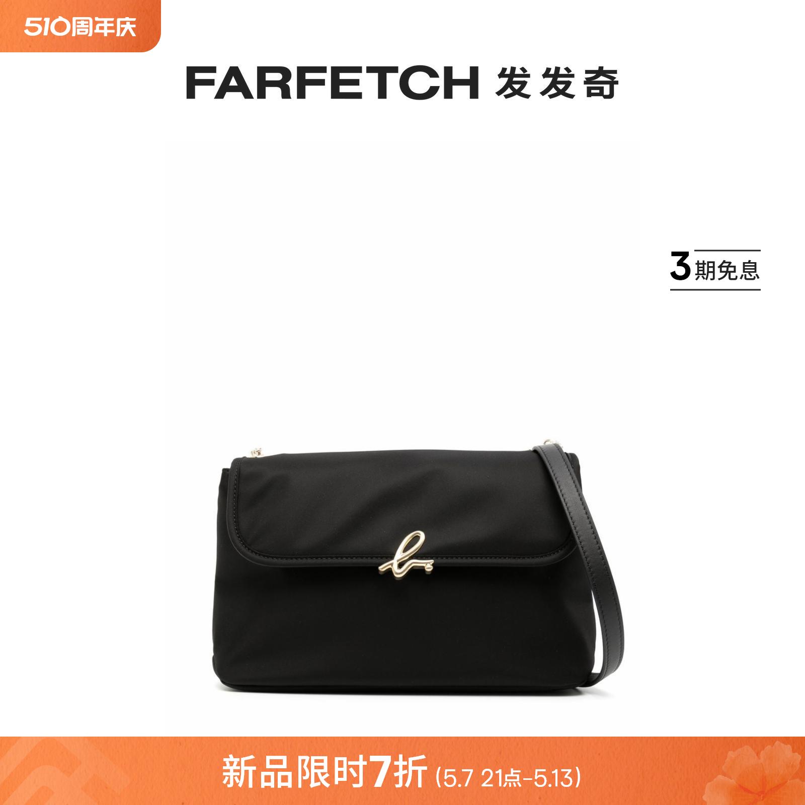 Agnes B.女士logo标牌细节斜挎包FARFETCH发发奇