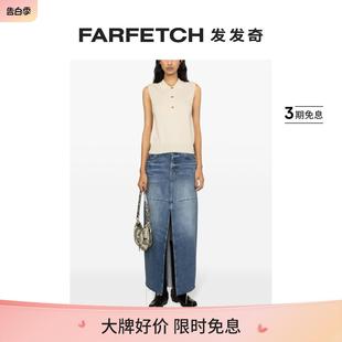 Ganni女士logo纽扣针织马甲FARFETCH发发奇