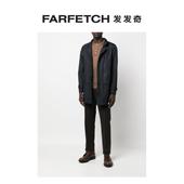 MOORER男士 亨利领初剪羊毛T恤FARFETCH发发奇