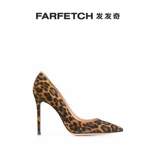 Rossi女士Gianvito豹纹高跟鞋 Gianvito FARFETCH发发奇