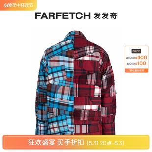 Lauren男士 Tommy FARFETCH发发奇 Greg Hilfiger 拼接格纹衬衫