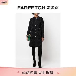 Salvatore 贴身单排扣大衣发发奇 Ferragamo菲拉格慕女士Gancini