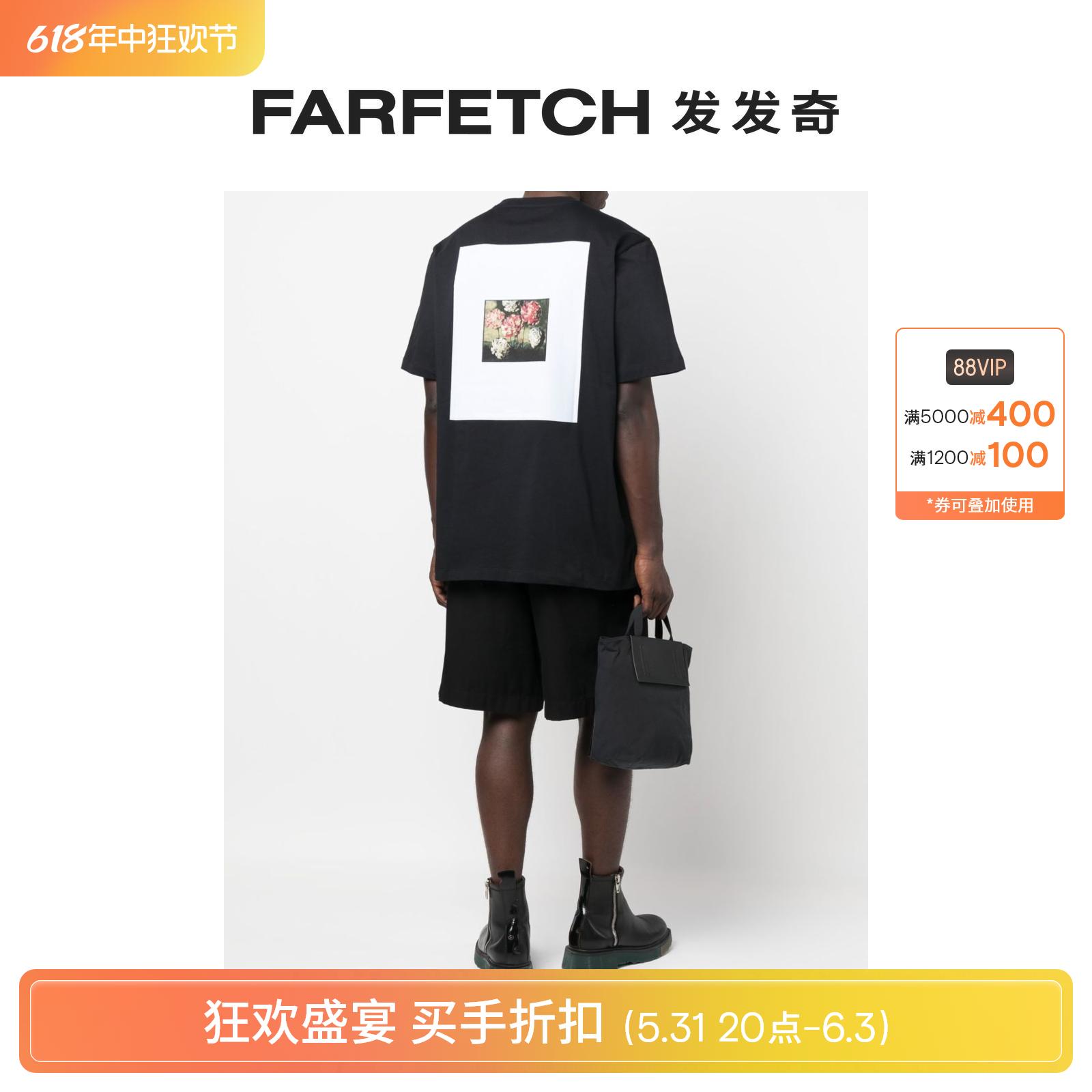 Oamc男士图案印花棉T恤FARFETCH发发奇 男装 T恤 原图主图