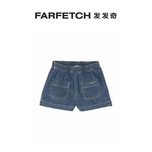 Gufo童装 logo刺绣牛仔短裤 FARFETCH发发奇