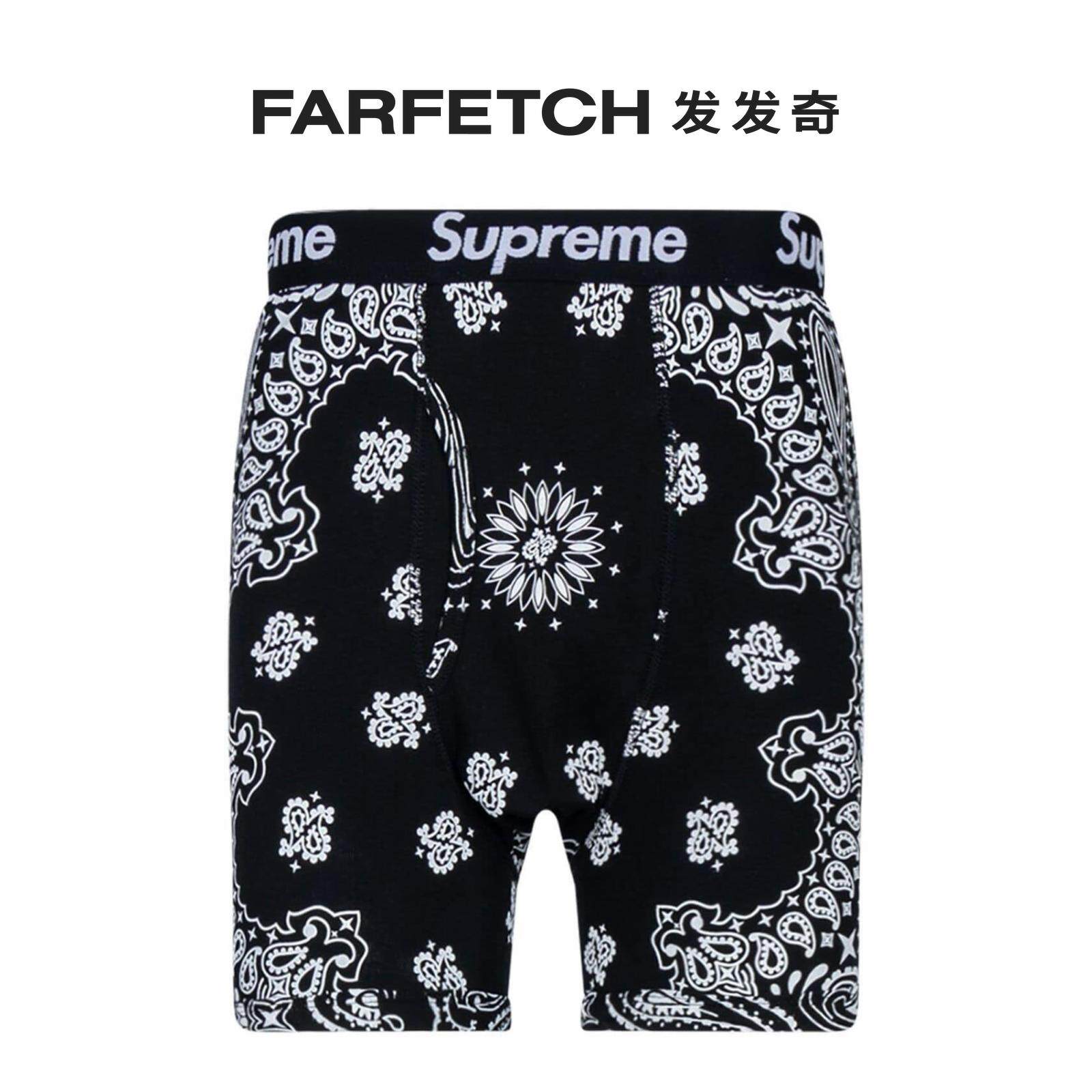 supreme男士x hanes 头巾印花三角内裤(两件装)farfetch发发奇