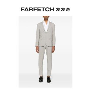 Eleventy男士 套装 FARFETCH发发奇 单排扣羊毛混纺西装