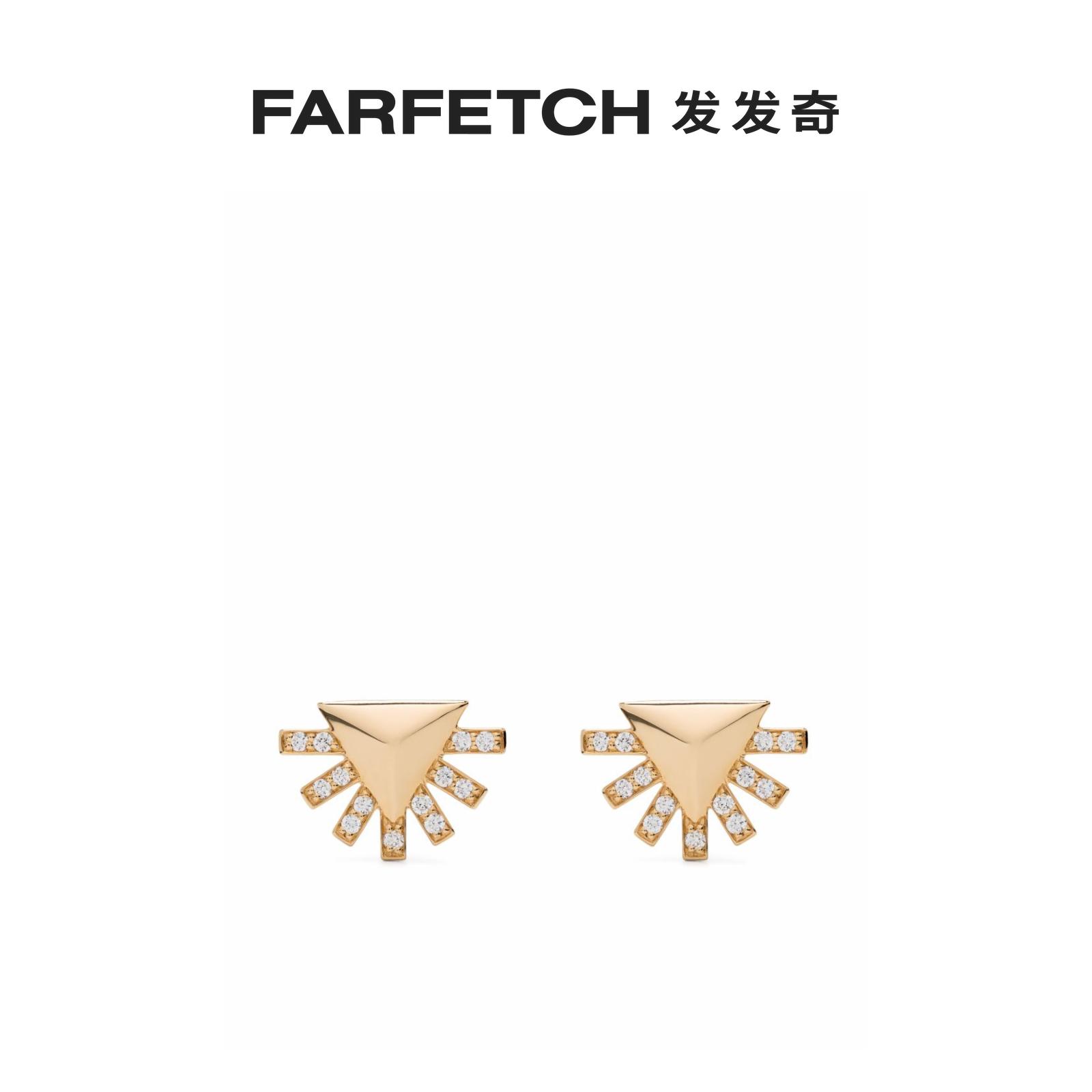 HARWELL GODFREY女士18K黄金 Starburst钻石耳钉FARFETCH发发奇