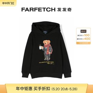 Ralph FARFETCH发发奇 logo印花棉混纺连帽衫 Lauren童装