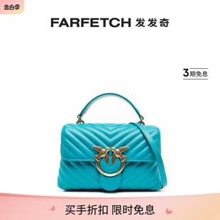 Pinko女士logo标牌绗缝斜挎包FARFETCH发发奇