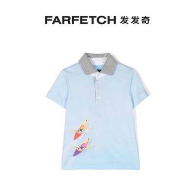 Lapin House童装图案印花棉polo衫FARFETCH发发奇