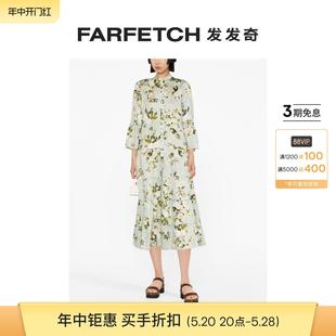 Erdem女士Panthea 花卉印花府绸连衣裙FARFETCH发发奇