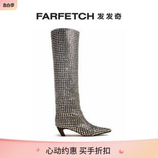 Final Sale Khaite女士The FARFETCH发发奇 Davis 水钻高筒靴